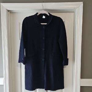 J. Crew Women's Navy Sweater Pea Coat
